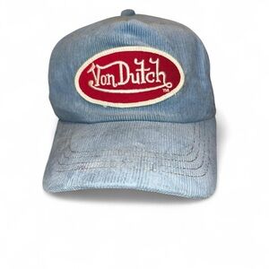 Von Dutch Light Blue Corduroy Hat